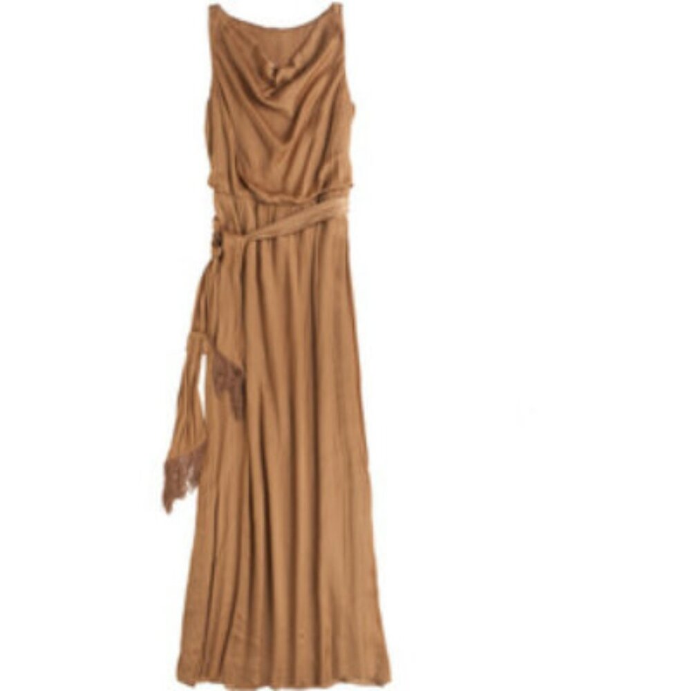 Calypso St Barth Gold Maxi Dress - Size Small